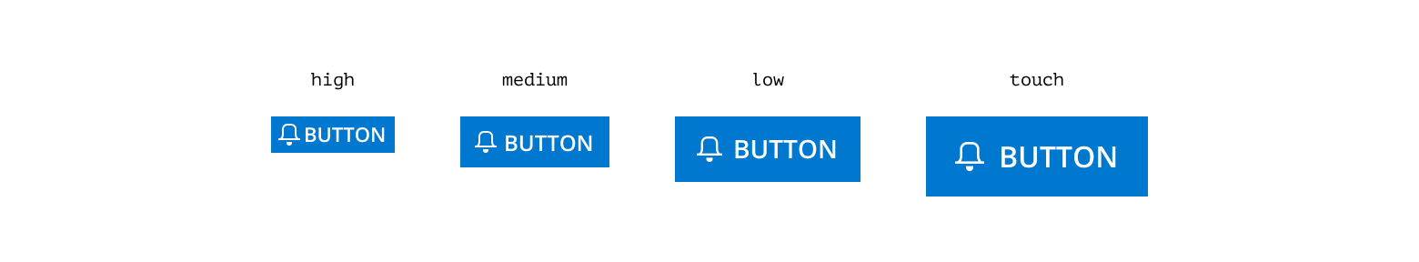 Styling options button densities example